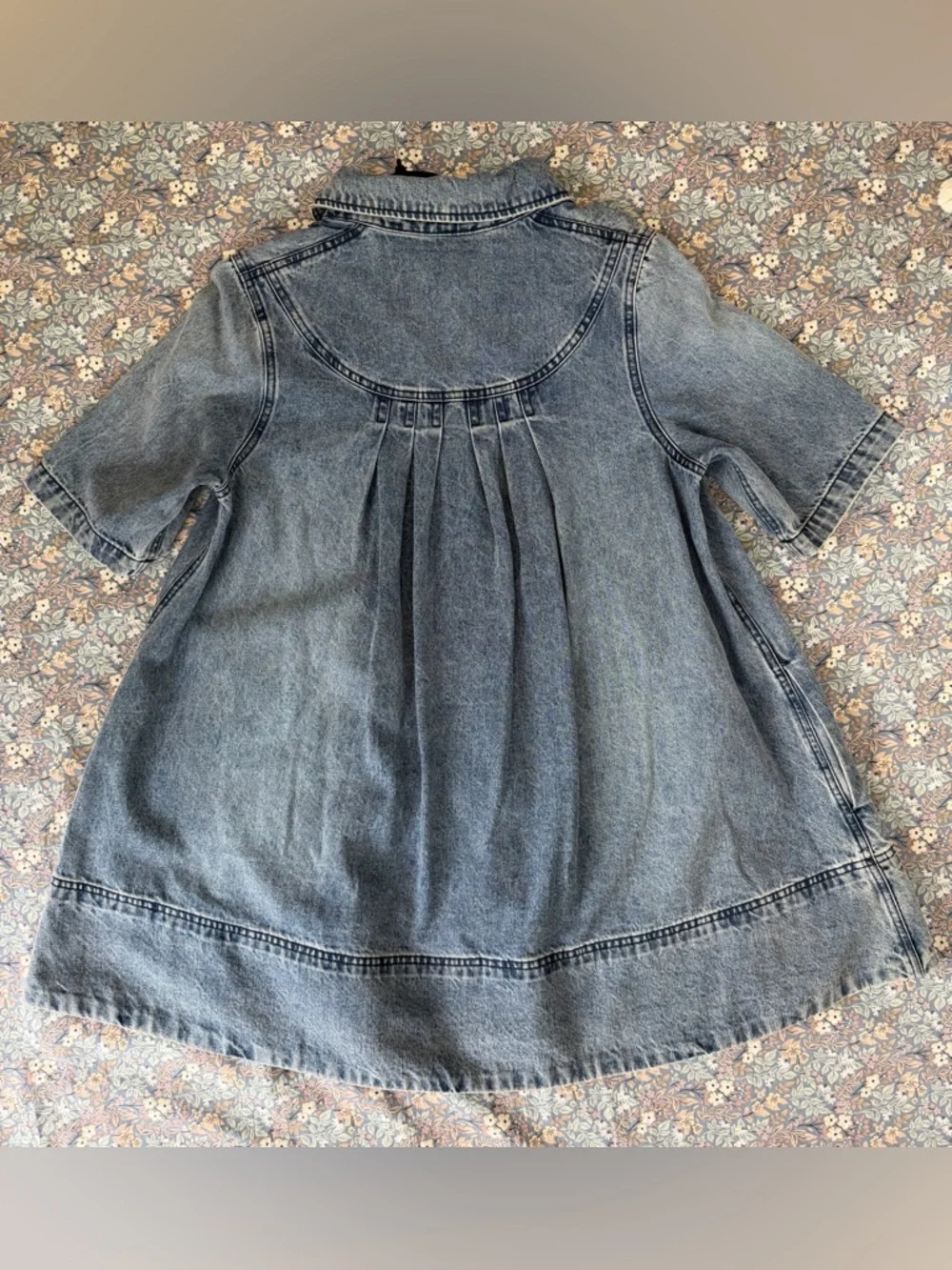 Free People Remino Denim Mini Dress in Ocean Blue - Picture 2 of 5